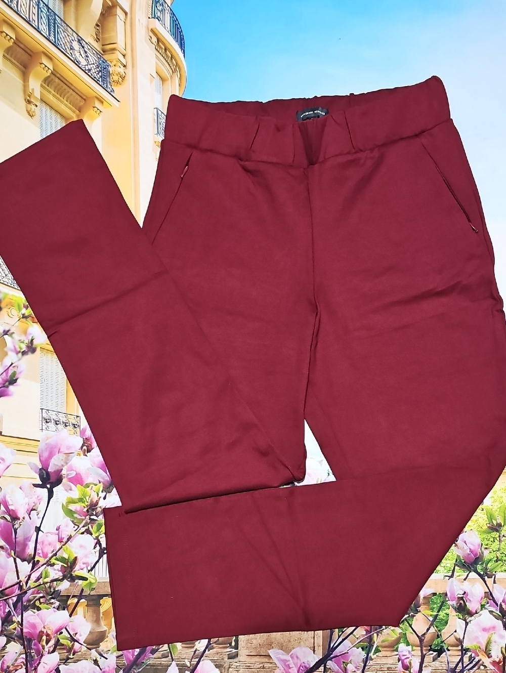 Universal Standard Rich Burgundy High Waist Ponte Pants Size XS New